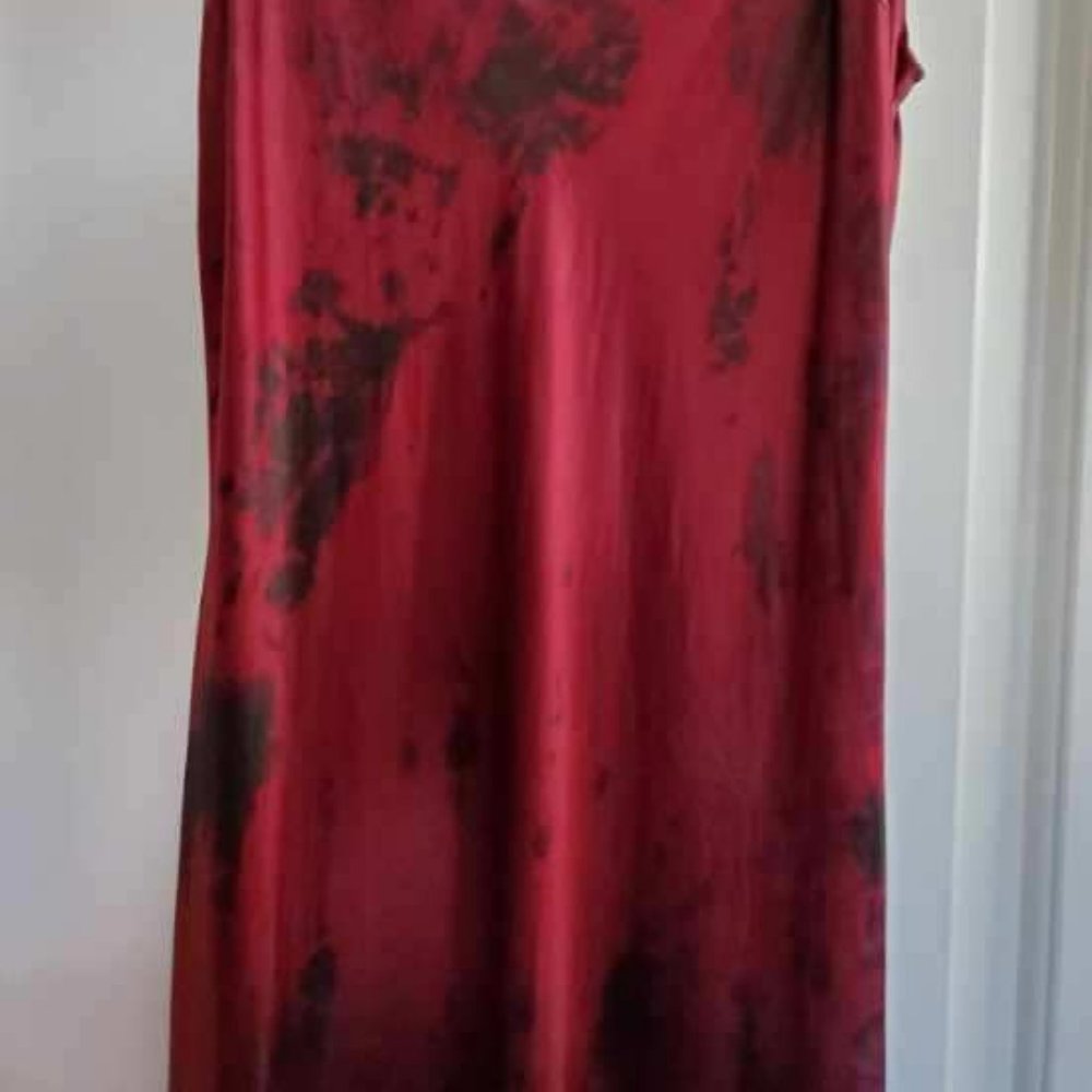 Dannijo long Silk Slip Dress lingerie chemise red pink black purple tie dyed M L - Picture 8 of 13